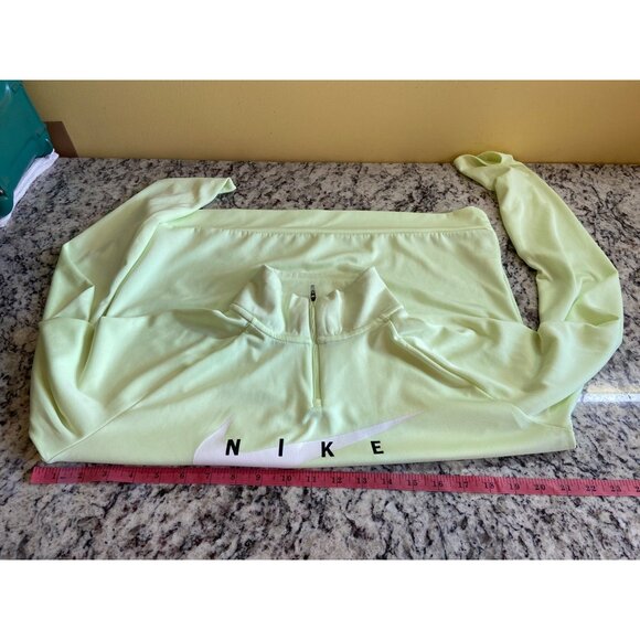 Nike Womens Top Medium Light Green Dri-Fit Running Pullover Half-Zip Athletisure - Picture 4 of 8
